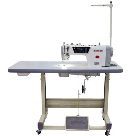 Máquina De Costura Reta Eletrônica Singer 154S-20CG Motor Direct Drive mais Cadeira Ergonômica para Costureira