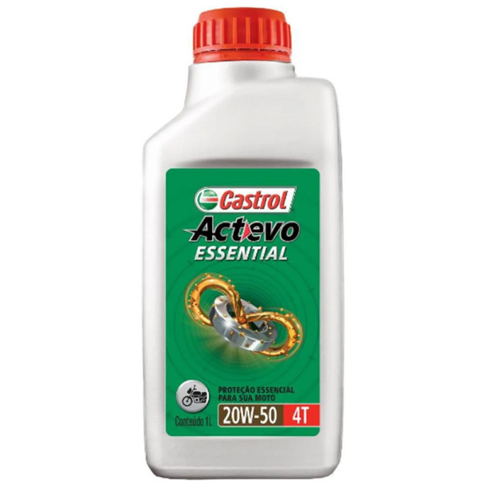 Óleo Essential Castrol Actevo 20w50 Mineral 4T 1 Litro